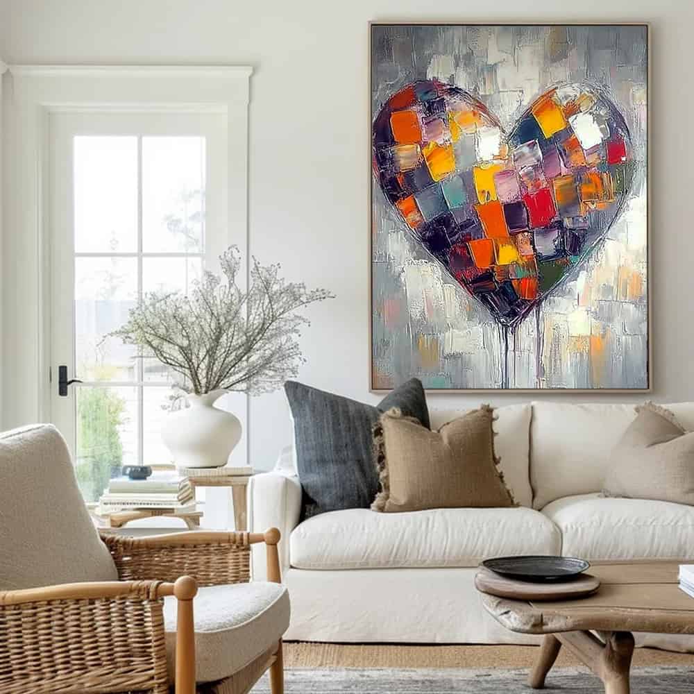 COLOR ABSTRACT ART "MOSAIC HEART"