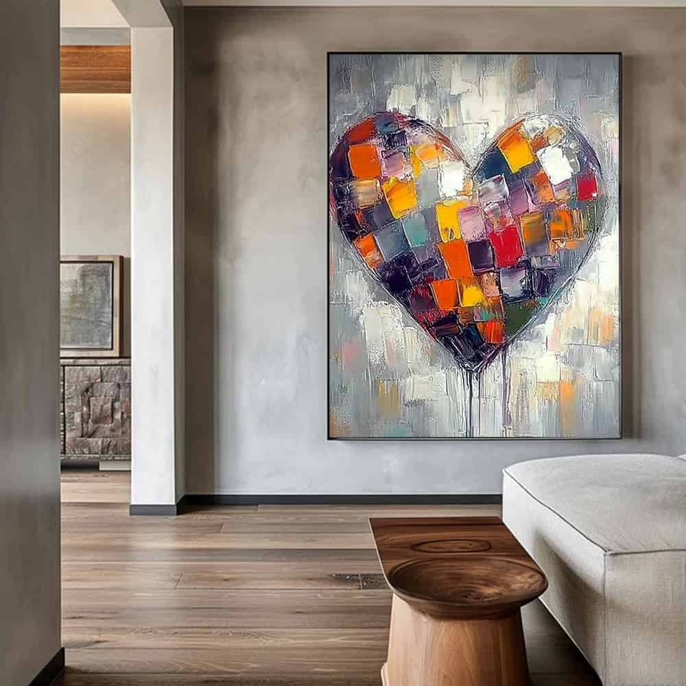 COLOR ABSTRACT ART "MOSAIC HEART"