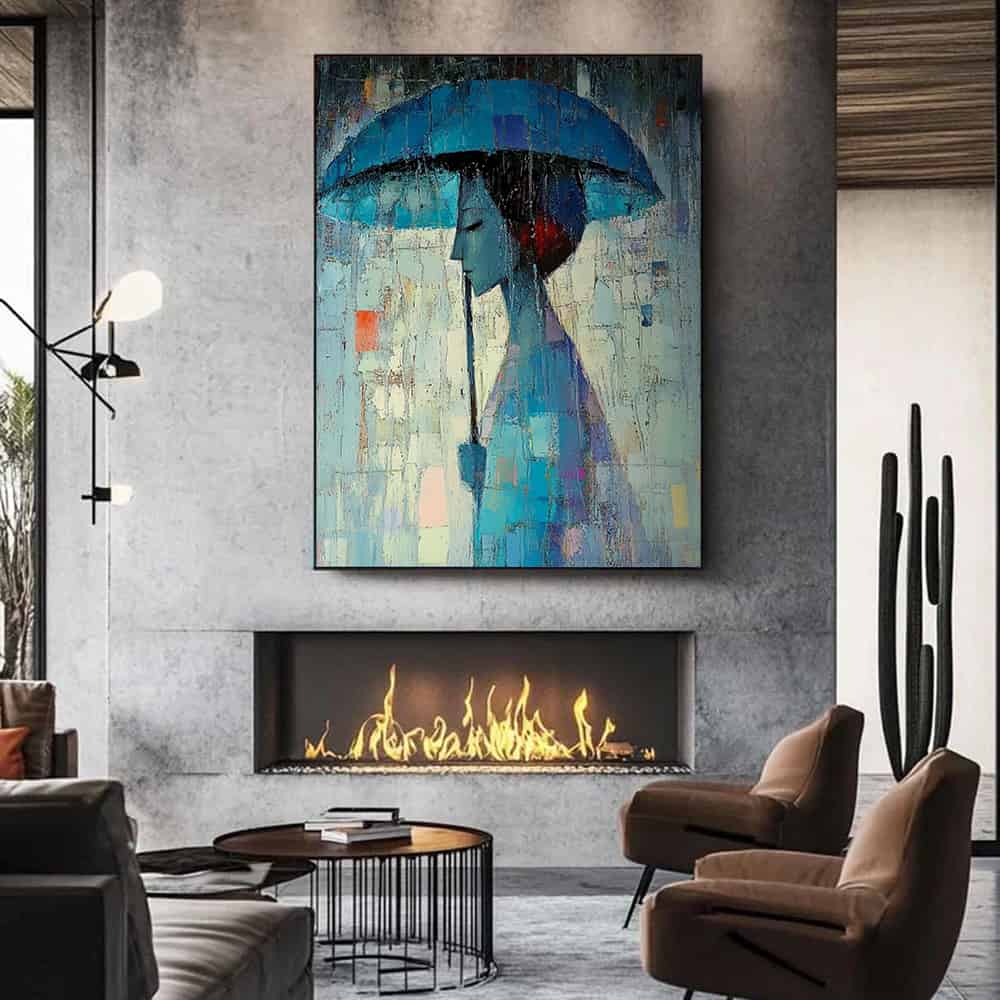 COLOR ABSTRACT ART "MOSAIC RAIN"