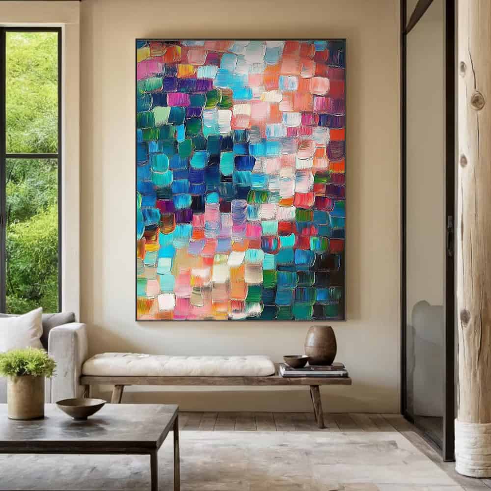 COLOR ABSTRACT ART "MOSAIC RHYTHM"