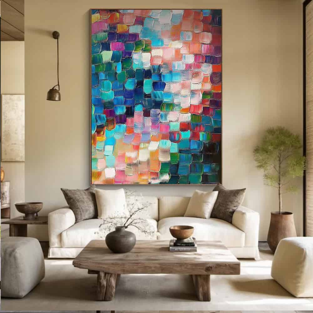 COLOR ABSTRACT ART "MOSAIC RHYTHM"