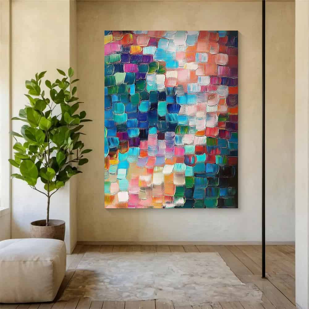 COLOR ABSTRACT ART "MOSAIC RHYTHM"