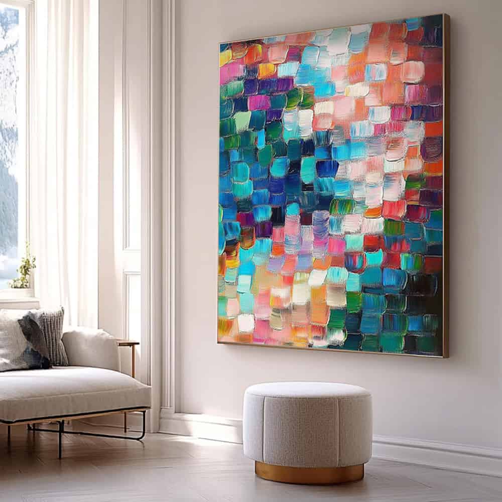 COLOR ABSTRACT ART "MOSAIC RHYTHM"