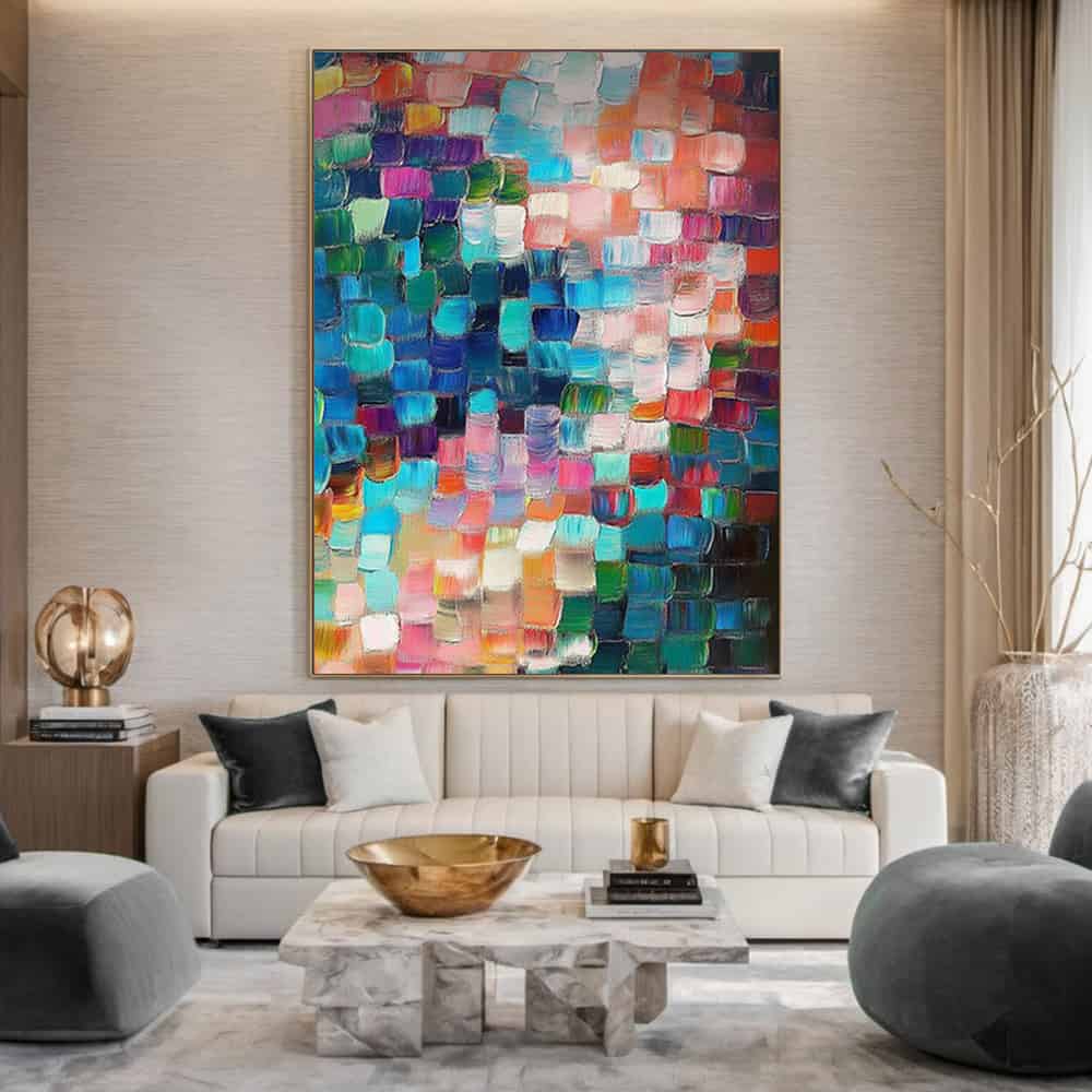 COLOR ABSTRACT ART "MOSAIC RHYTHM"