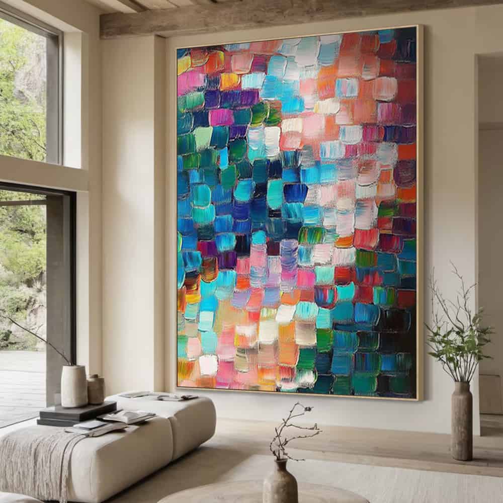 COLOR ABSTRACT ART "MOSAIC RHYTHM"