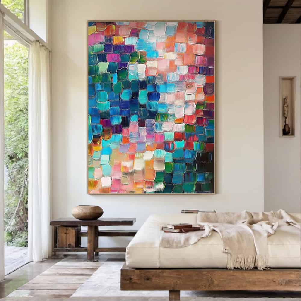 COLOR ABSTRACT ART "MOSAIC RHYTHM"