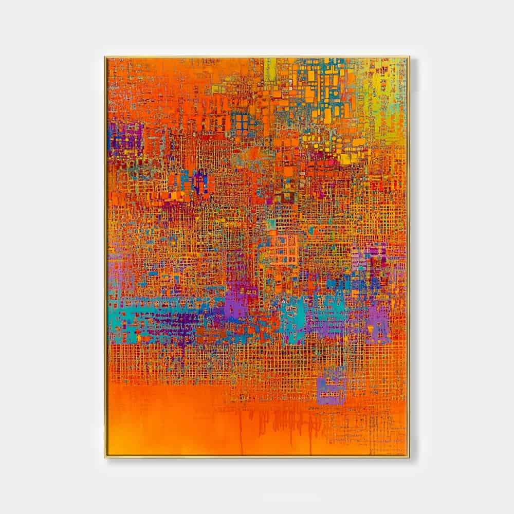 COLOR ABSTRACT ART "PIXEL MELTDOWN"