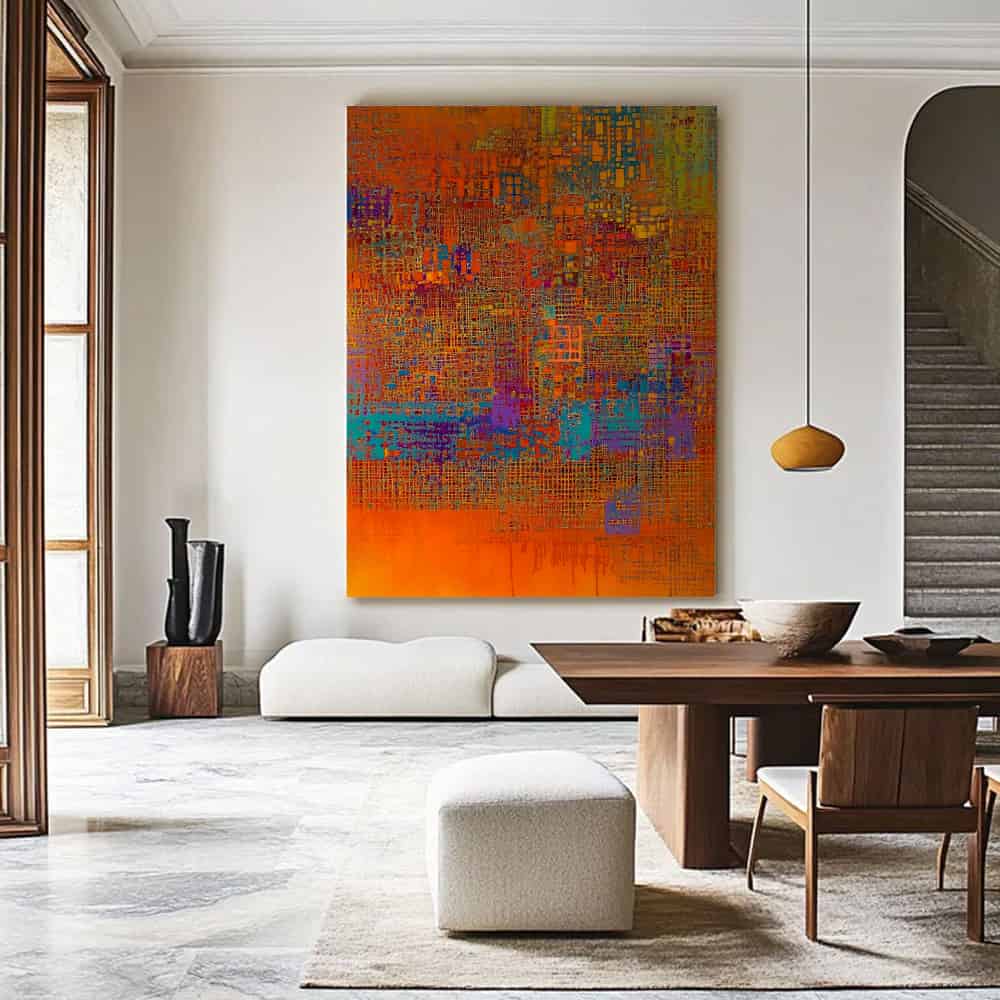 COLOR ABSTRACT ART "PIXEL MELTDOWN"
