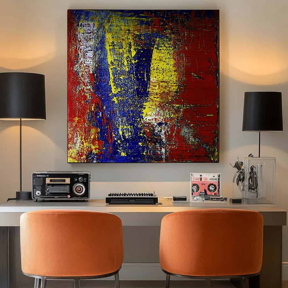 COLOR ABSTRACT ART "PRIMAL CLASH"