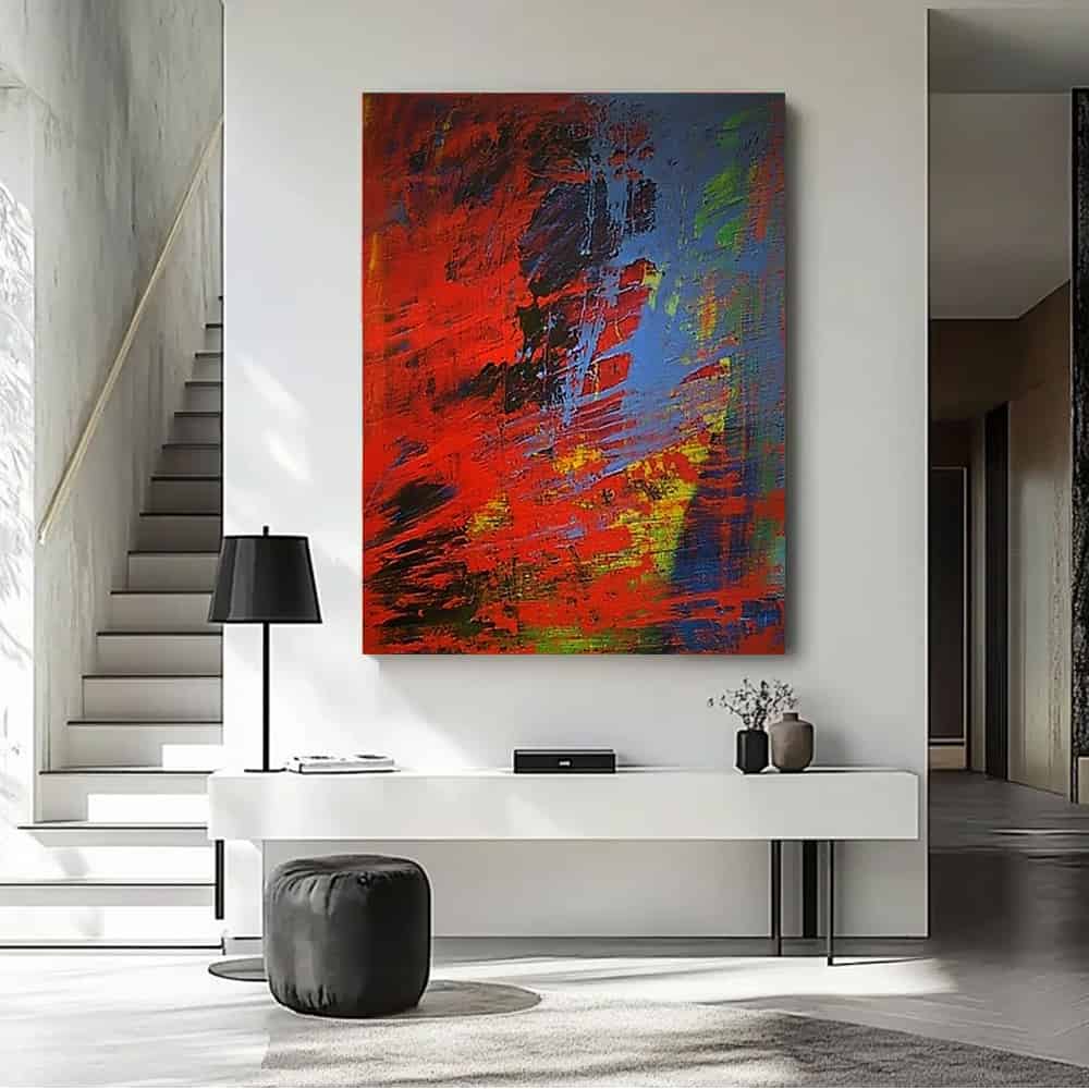 COLOR ABSTRACT ART "PRIMORDIAL CONFLICT"