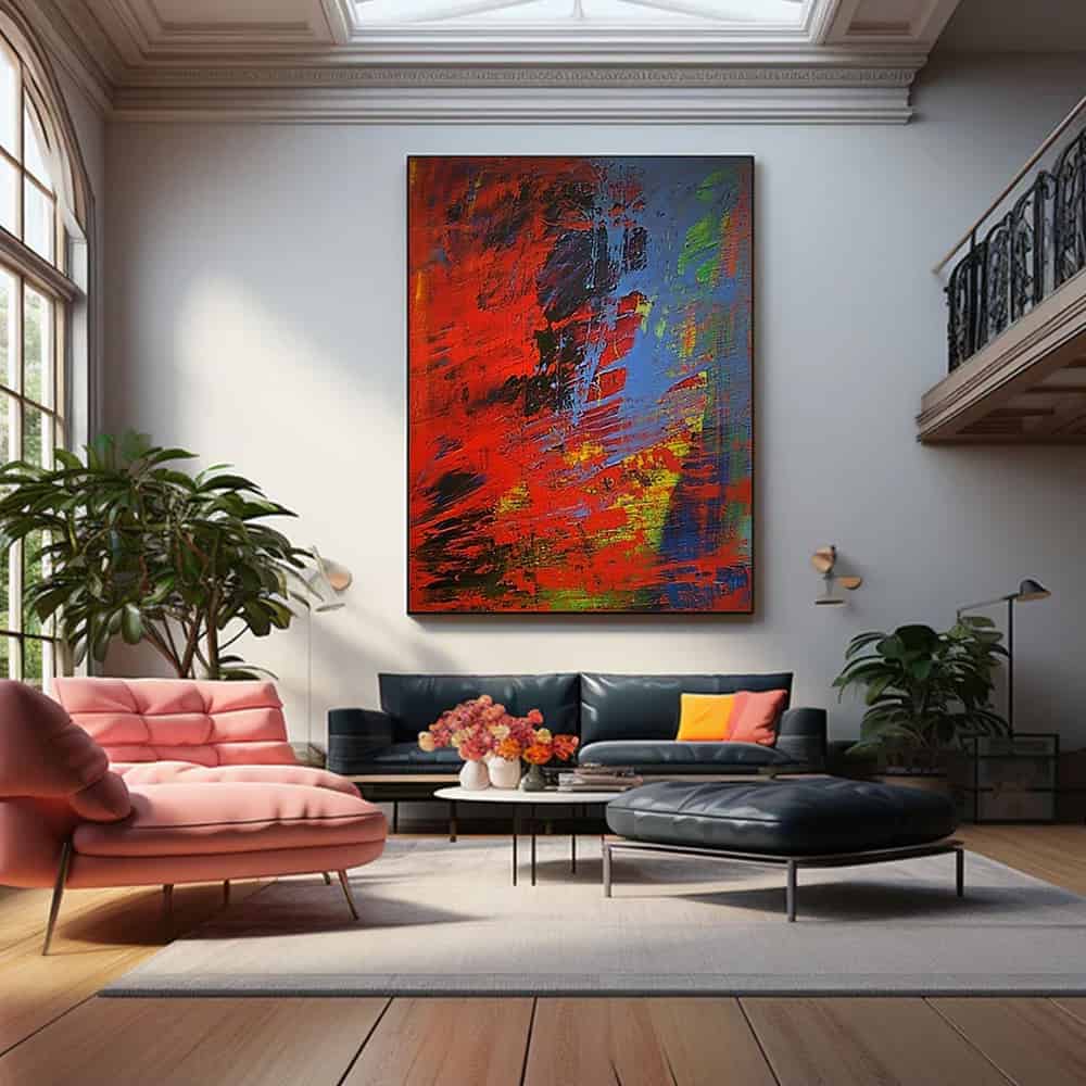 COLOR ABSTRACT ART "PRIMORDIAL CONFLICT"