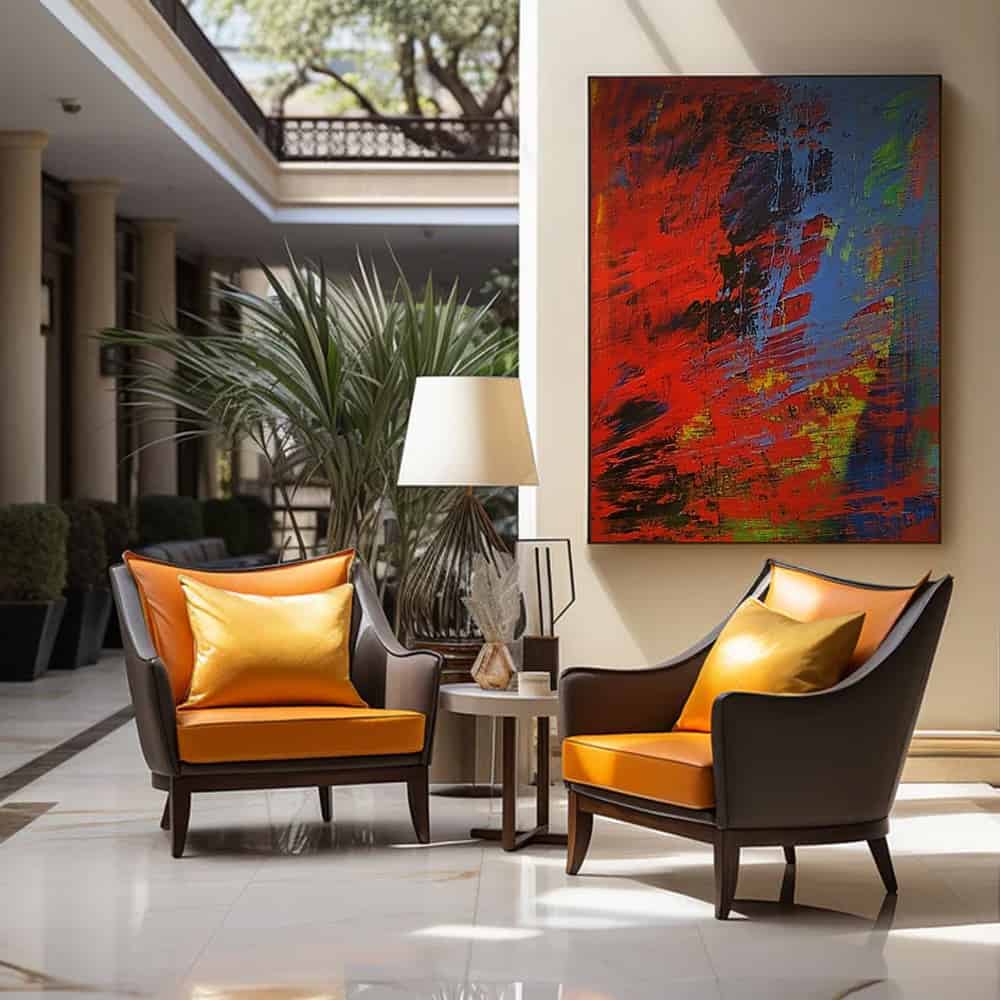 COLOR ABSTRACT ART "PRIMORDIAL CONFLICT"