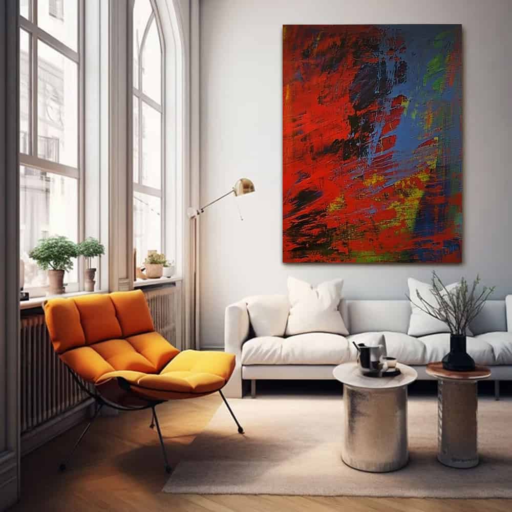 COLOR ABSTRACT ART "PRIMORDIAL CONFLICT"