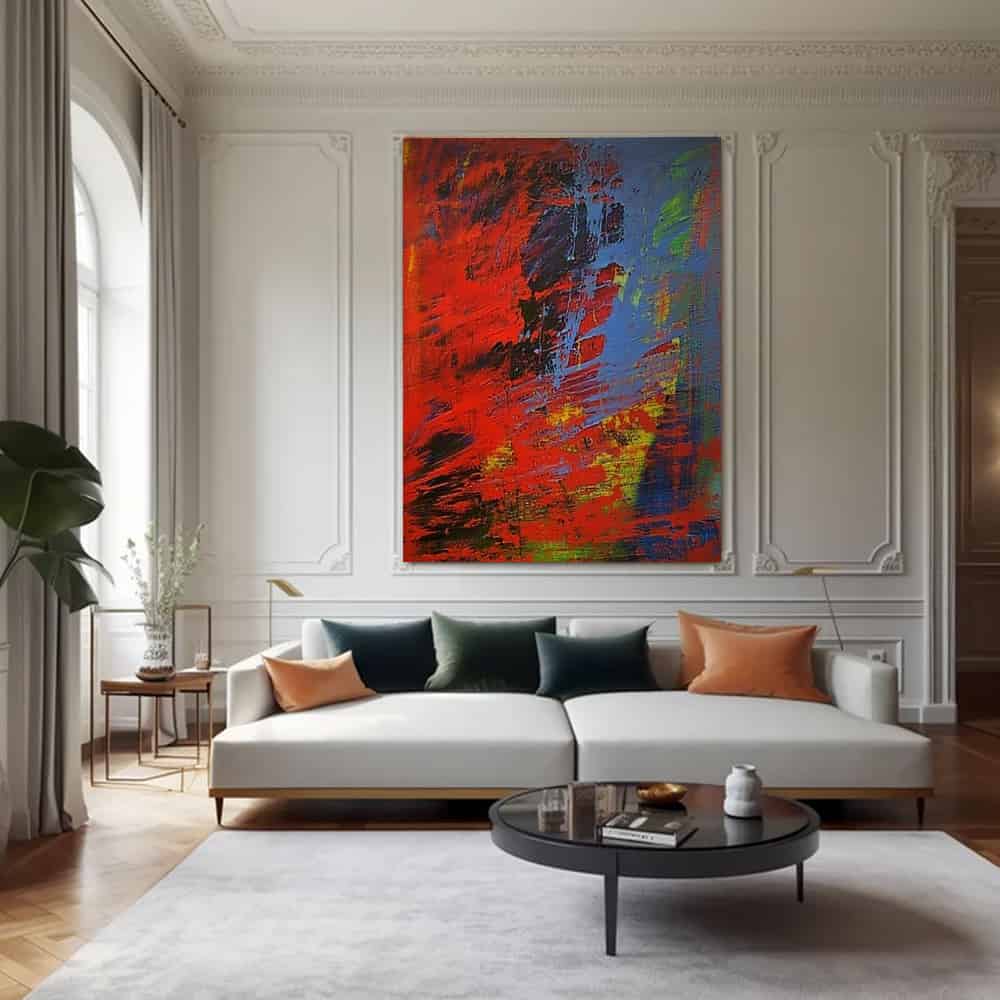 COLOR ABSTRACT ART "PRIMORDIAL CONFLICT"
