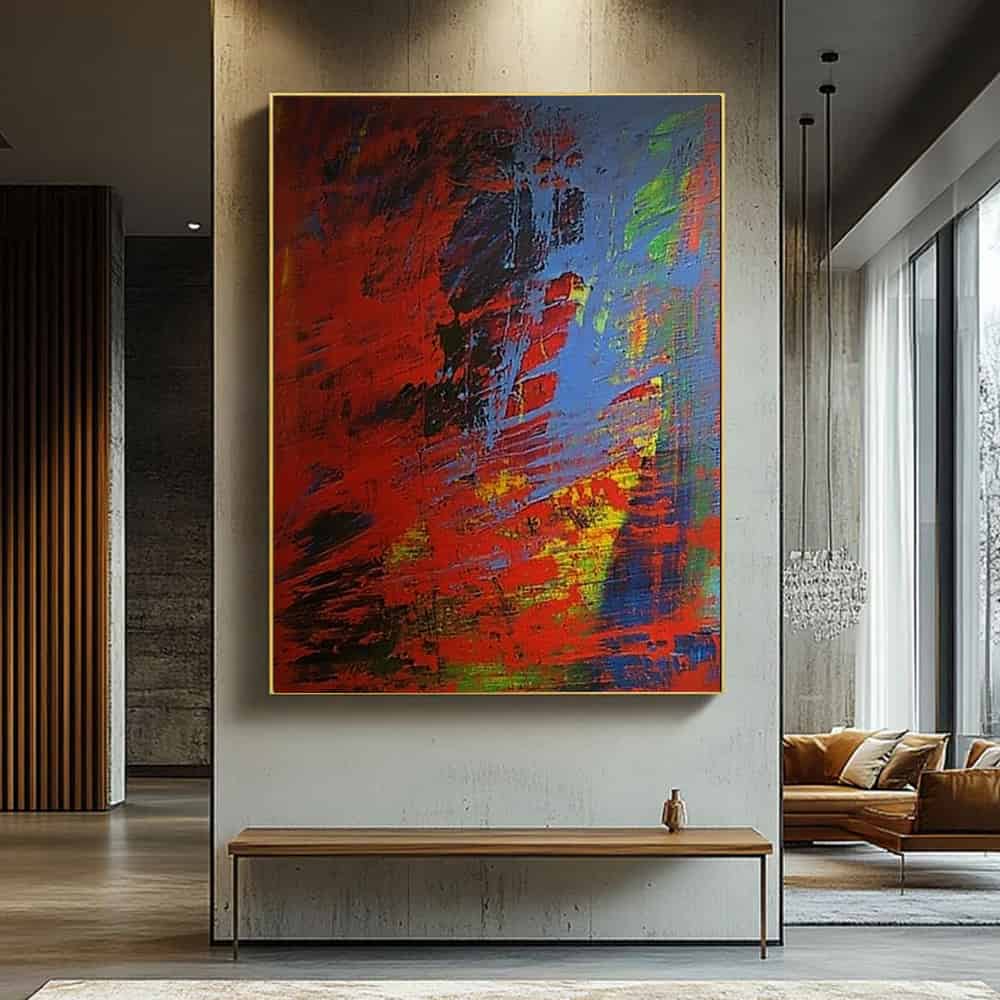 COLOR ABSTRACT ART "PRIMORDIAL CONFLICT"