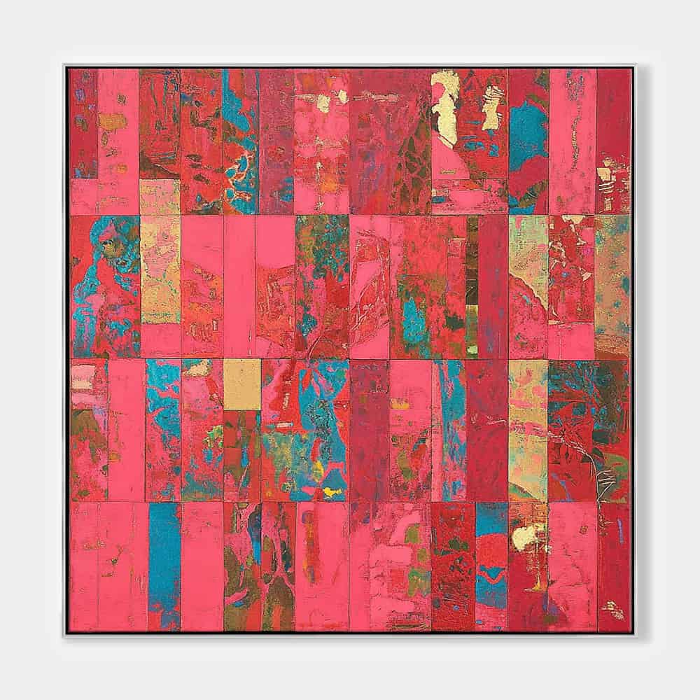 COLOR ABSTRACT ART "ROSEATE TABLETS"
