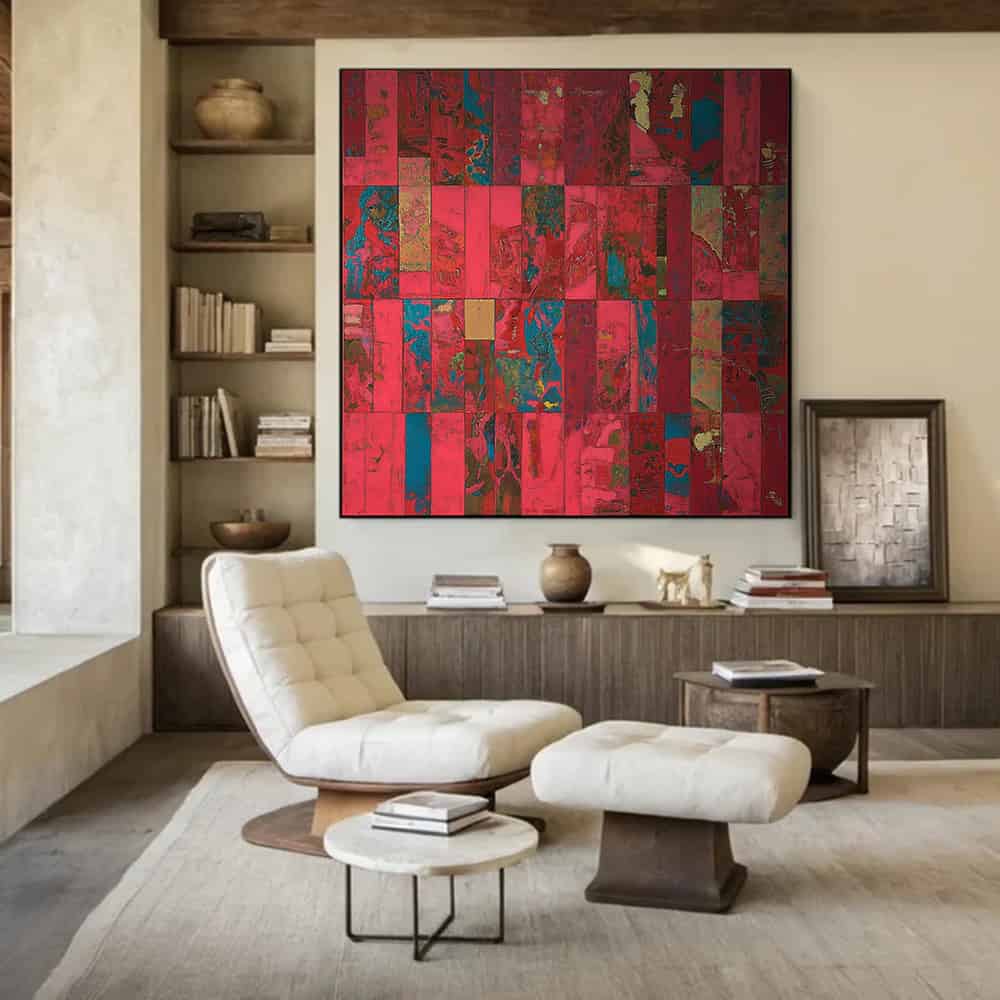 COLOR ABSTRACT ART "ROSEATE TABLETS"