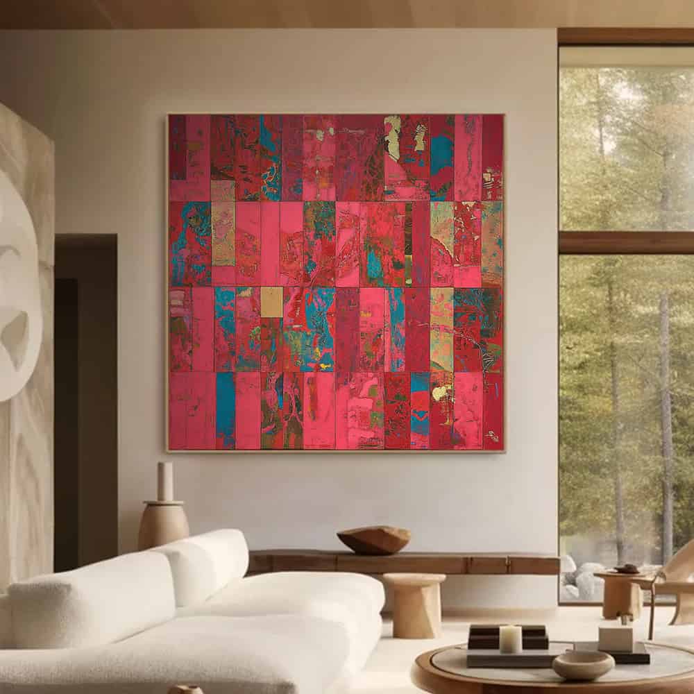 COLOR ABSTRACT ART "ROSEATE TABLETS"