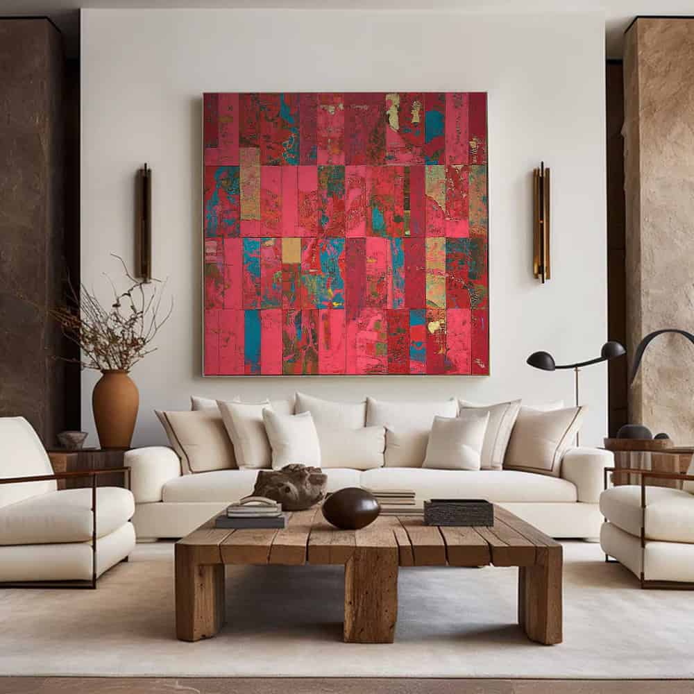 COLOR ABSTRACT ART "ROSEATE TABLETS"