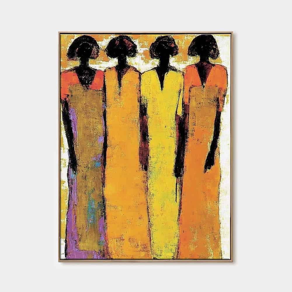 COLOR ABSTRACT ART "SAFFRON GATHERING"