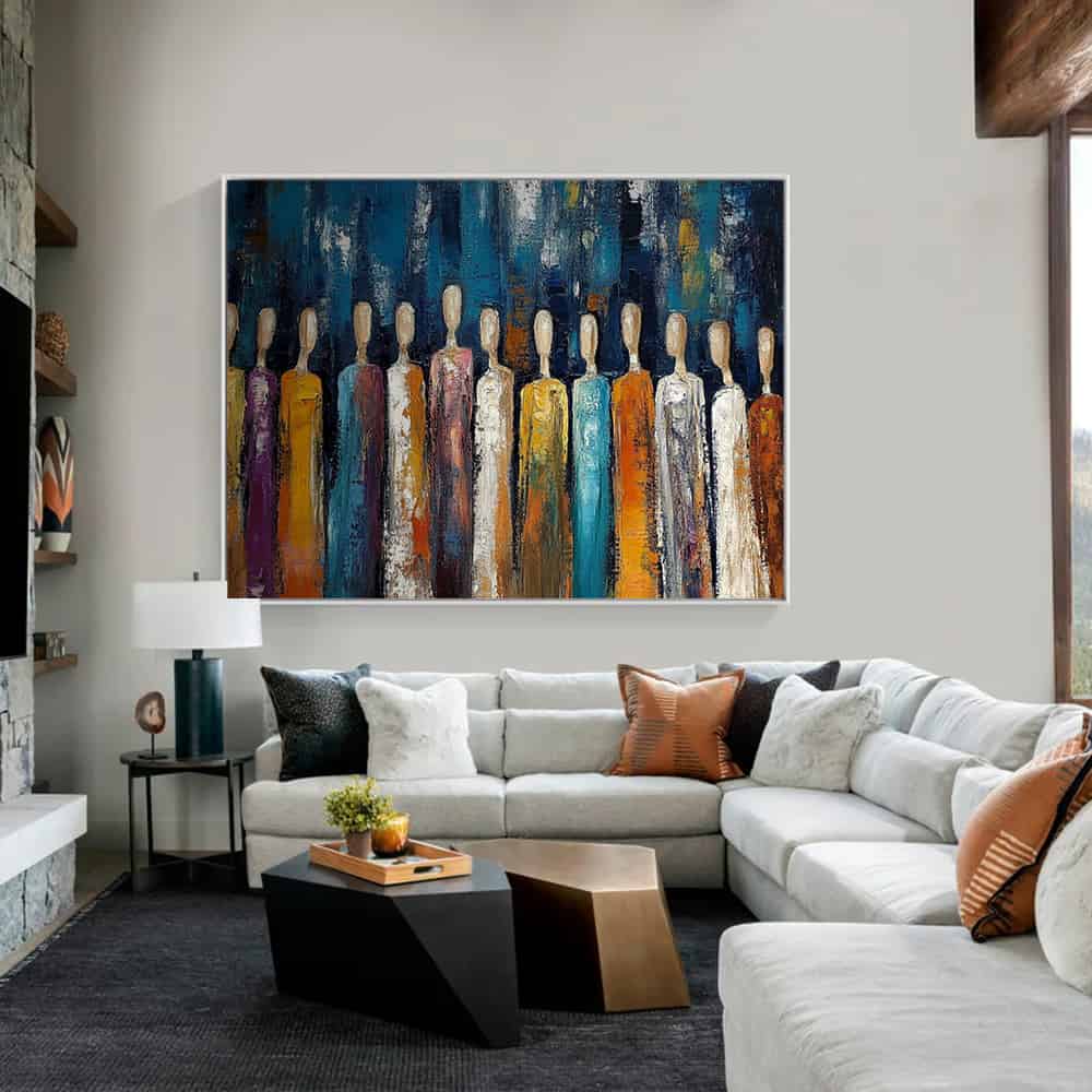 COLOR ABSTRACT ART "SILENT WITNESSES"