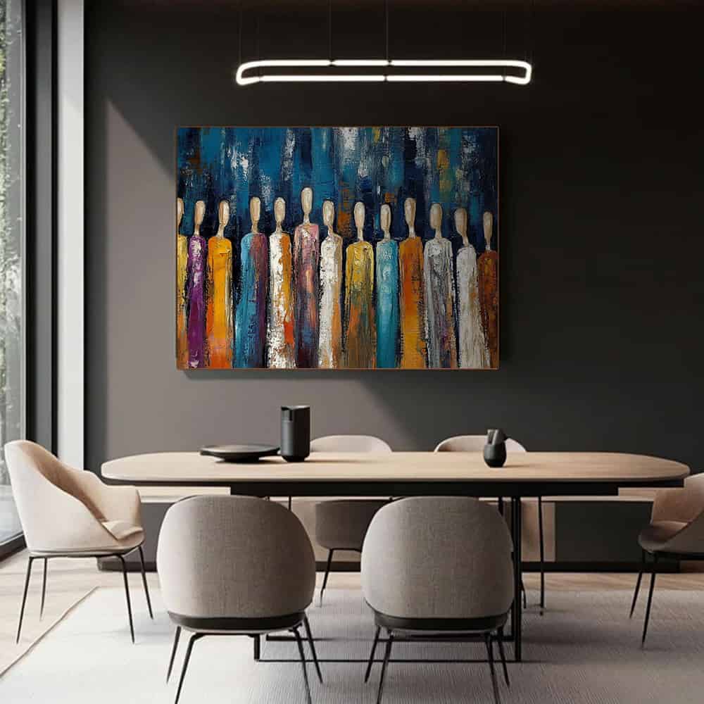 COLOR ABSTRACT ART "SILENT WITNESSES"