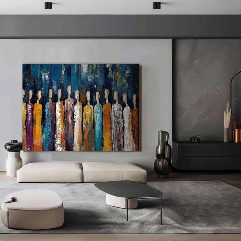 COLOR ABSTRACT ART "SILENT WITNESSES"