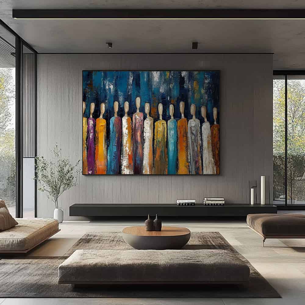 COLOR ABSTRACT ART "SILENT WITNESSES"