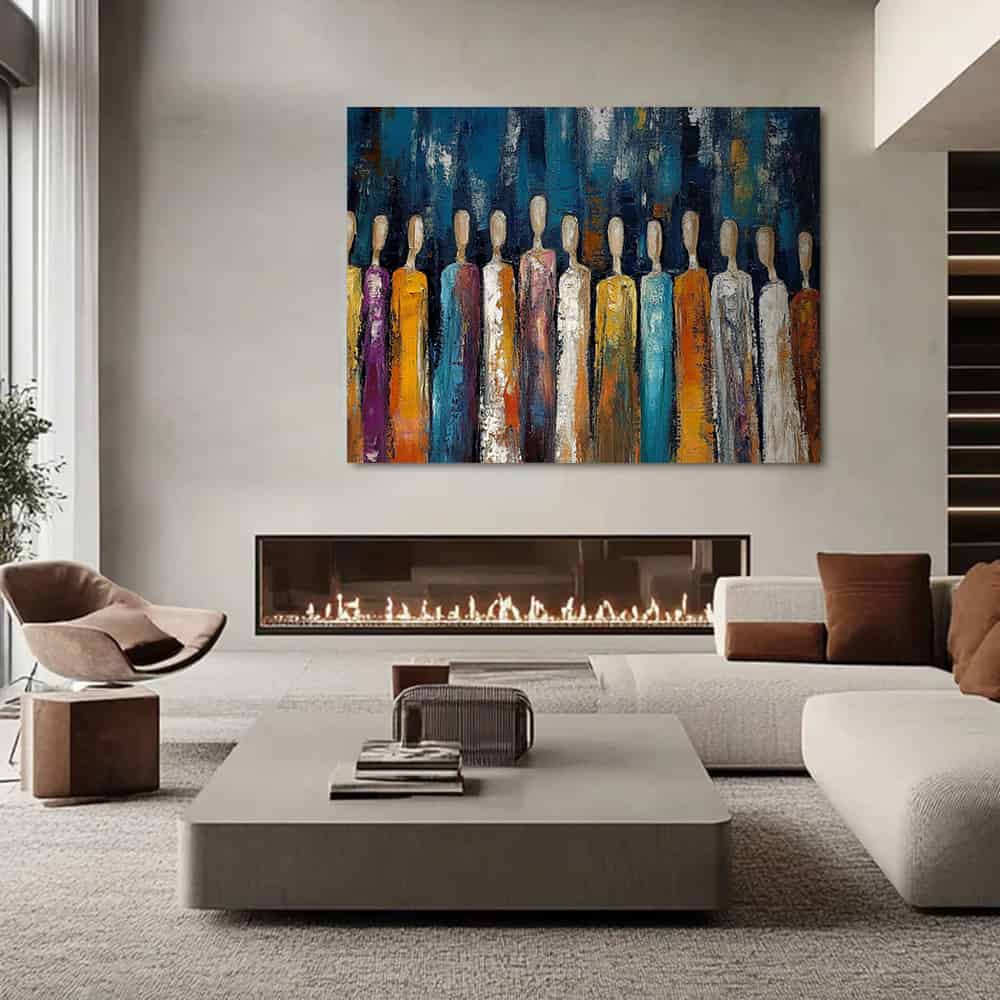 COLOR ABSTRACT ART "SILENT WITNESSES"