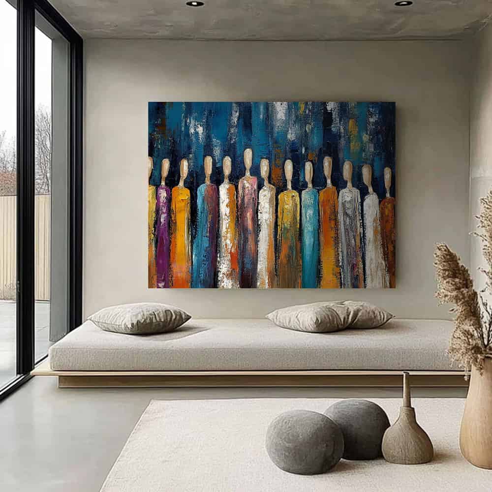 COLOR ABSTRACT ART "SILENT WITNESSES"