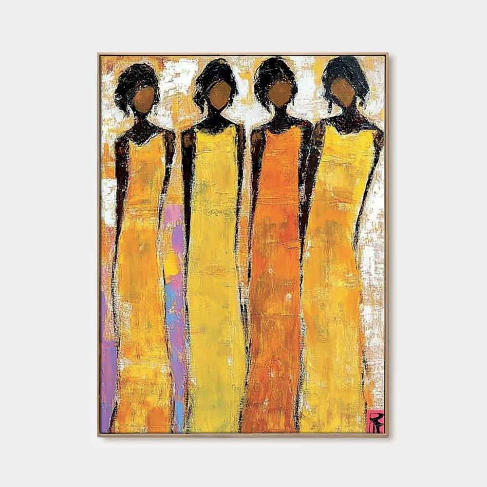 COLOR ABSTRACT ART "SISTERS OF THE SUN"