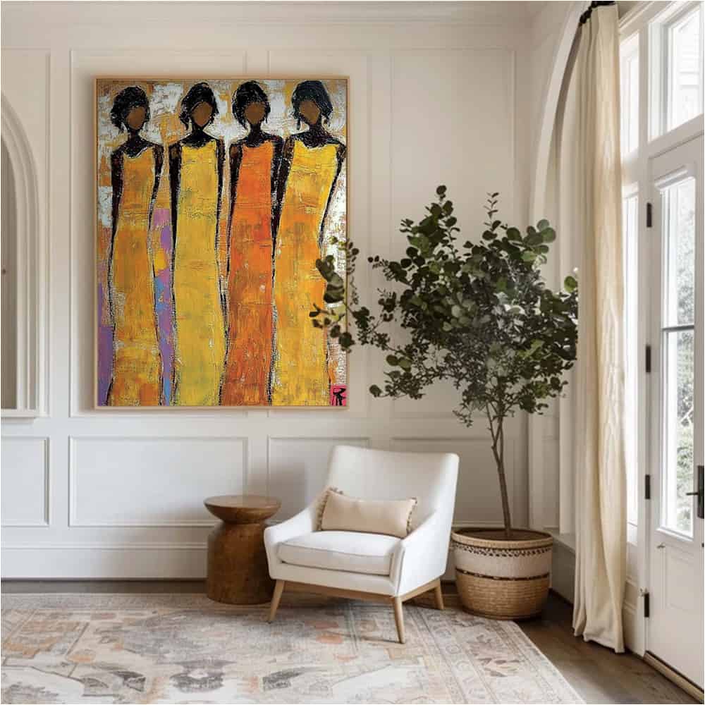COLOR ABSTRACT ART "SISTERS OF THE SUN"