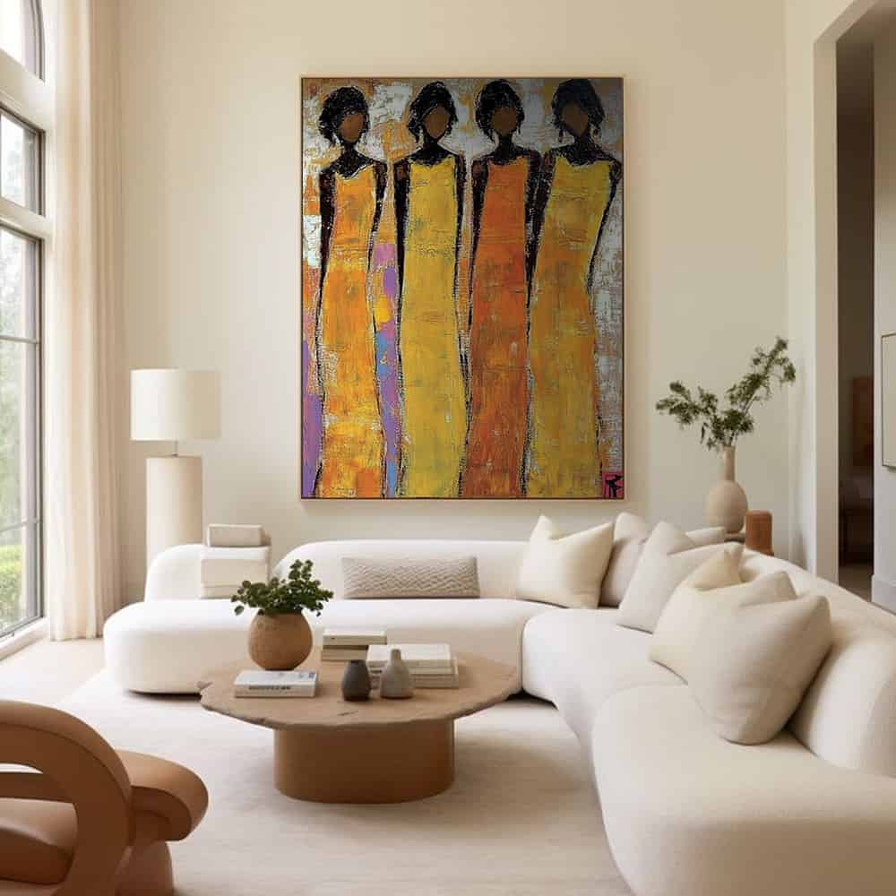 COLOR ABSTRACT ART "SISTERS OF THE SUN"