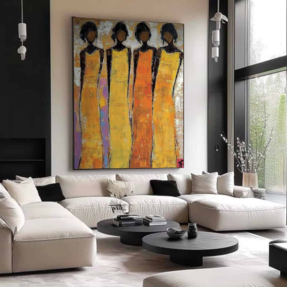 COLOR ABSTRACT ART "SISTERS OF THE SUN"