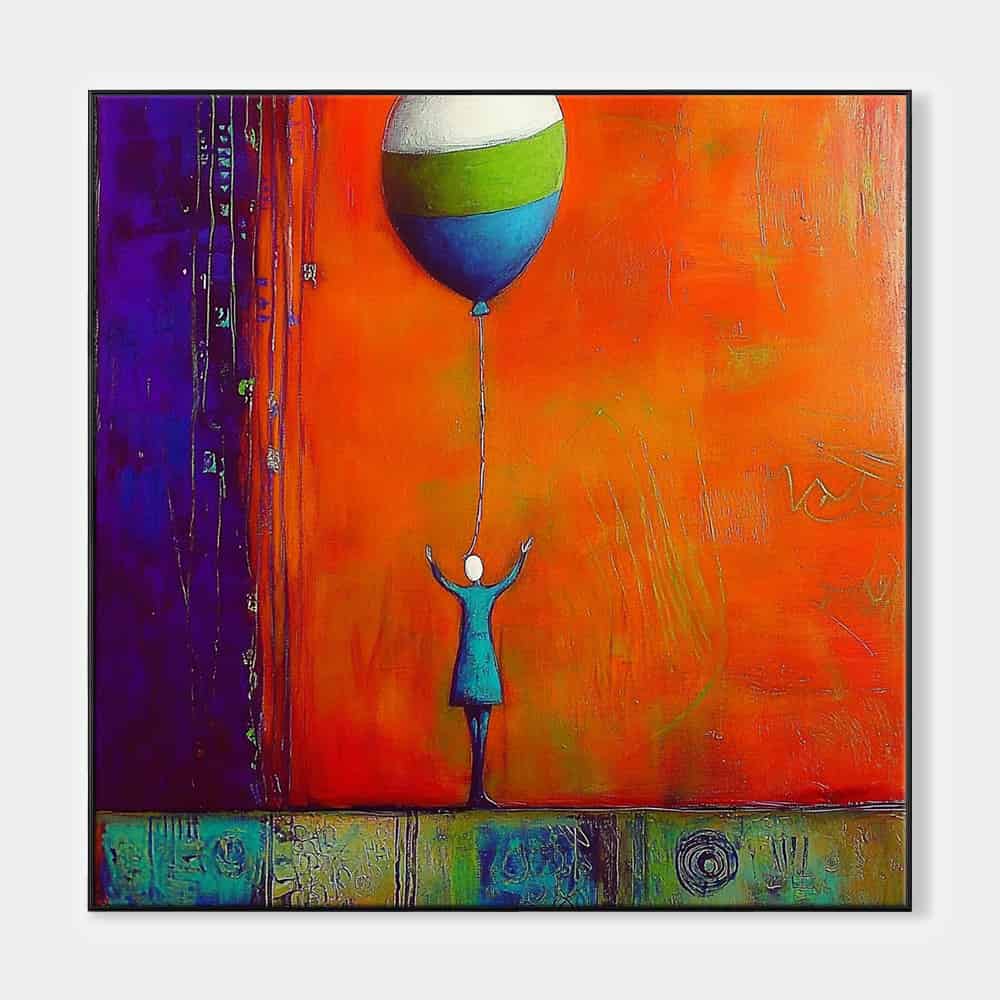 COLOR ABSTRACT ART "SOLITARY HOPE"