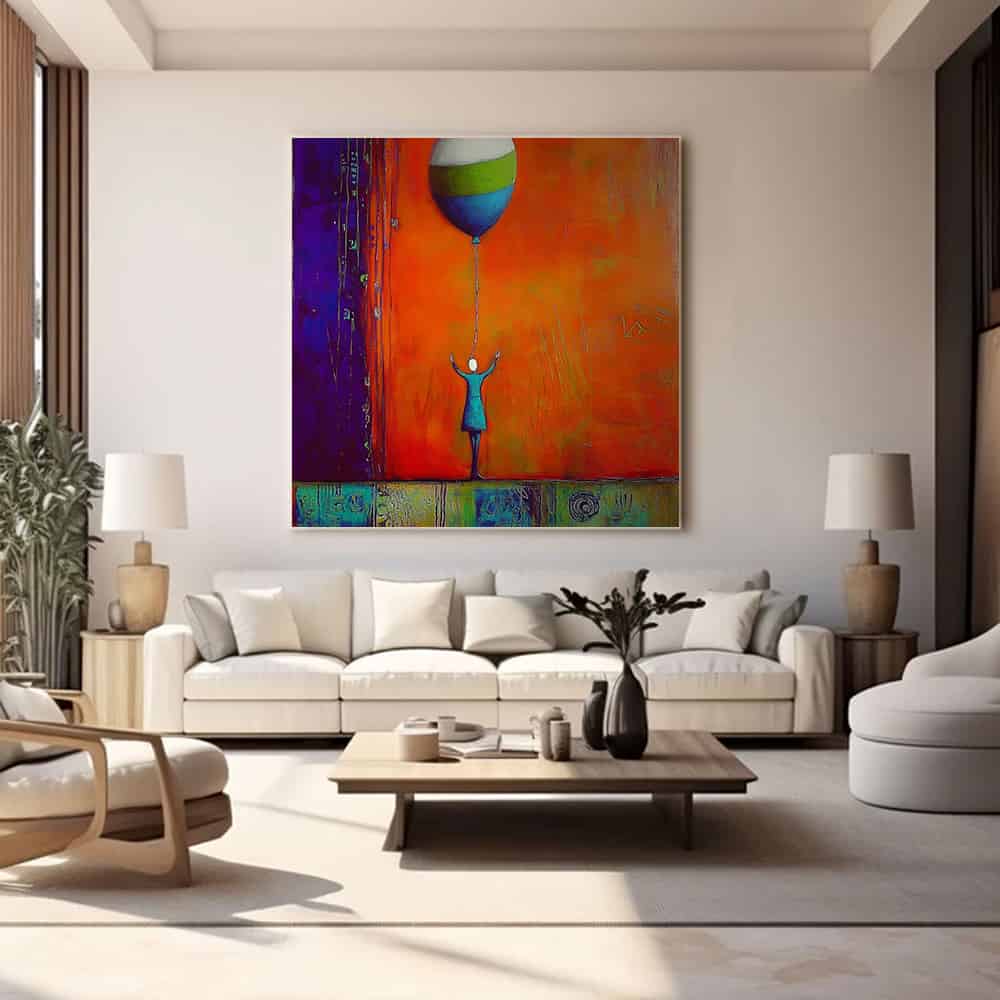 COLOR ABSTRACT ART "SOLITARY HOPE"