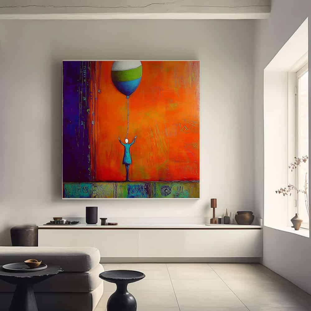 COLOR ABSTRACT ART "SOLITARY HOPE"
