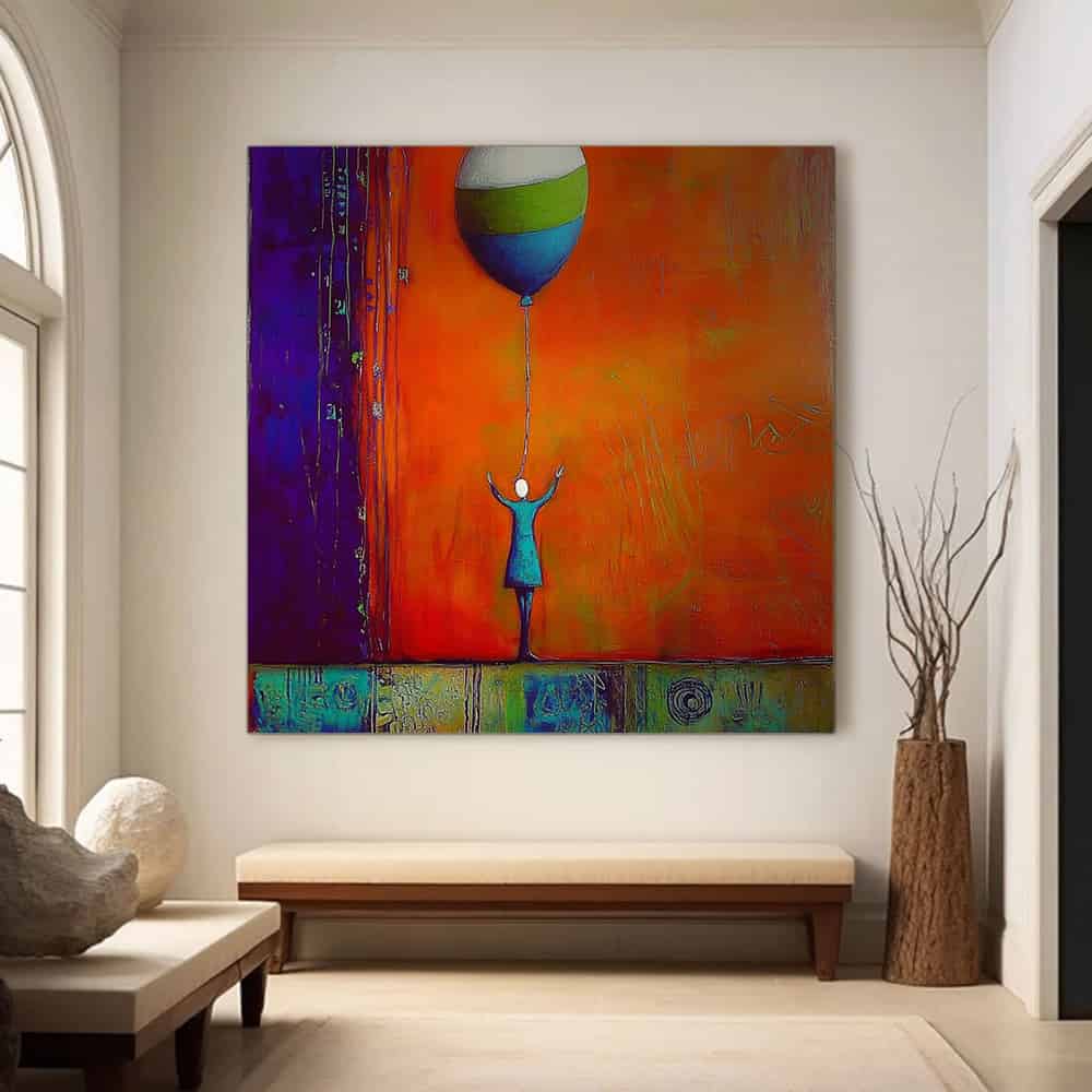 COLOR ABSTRACT ART "SOLITARY HOPE"