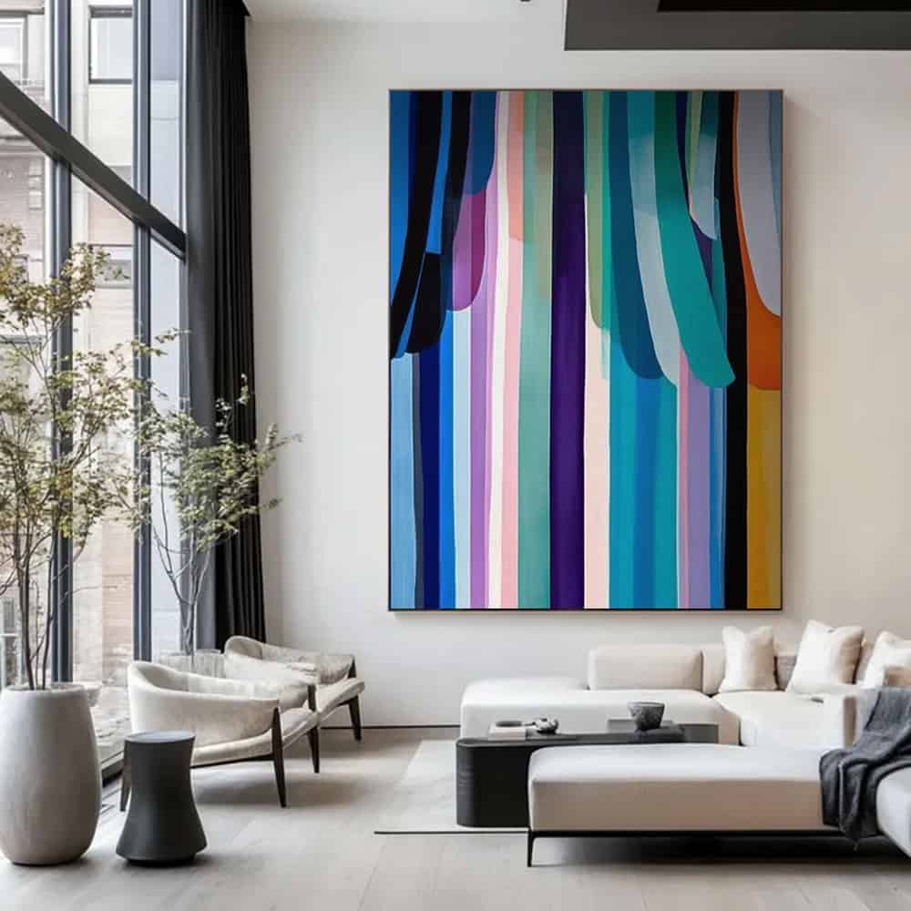 COLOR ABSTRACT ART "SPECTRAL FALLS"
