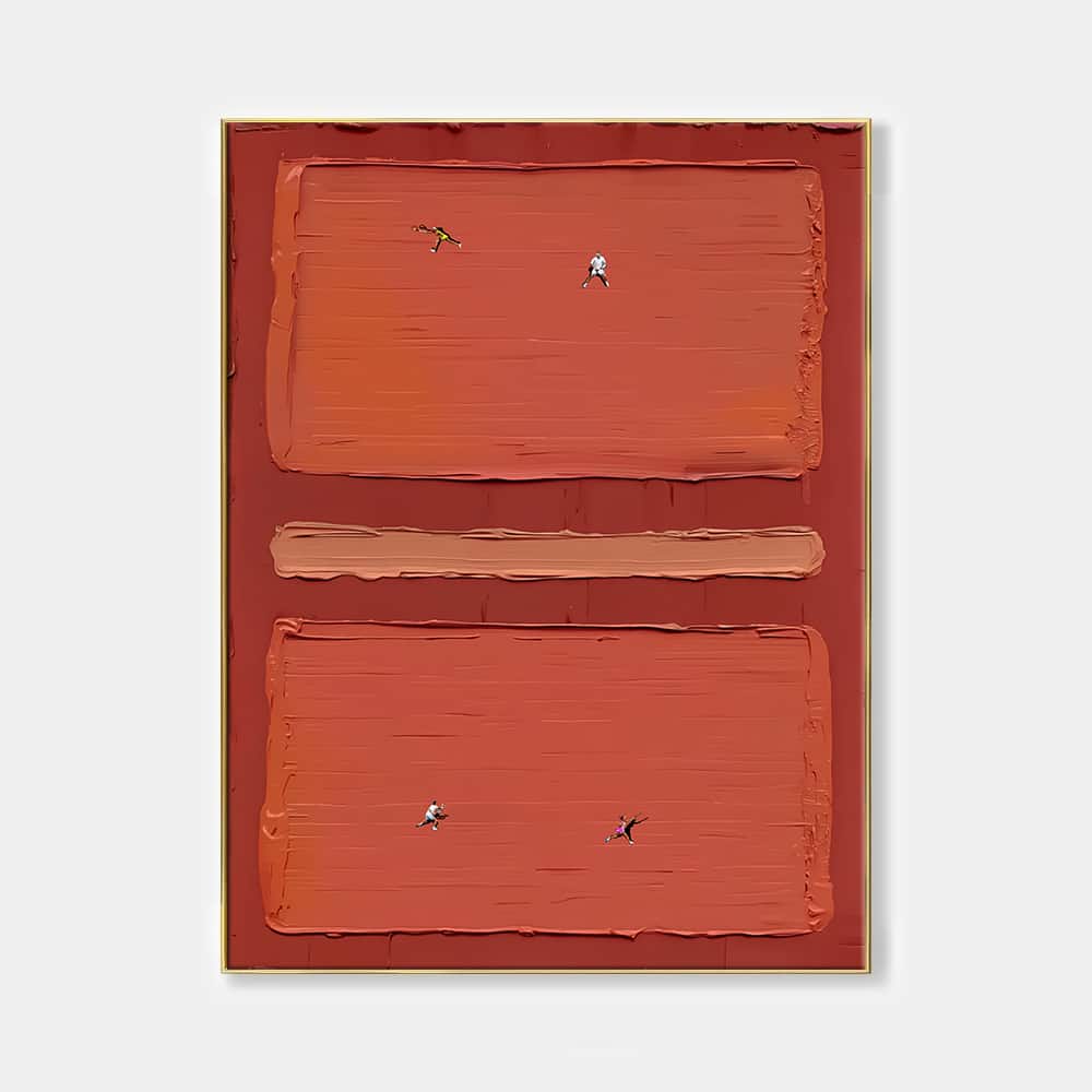 COLOR ABSTRACT ART "THE CLAY MATCH"