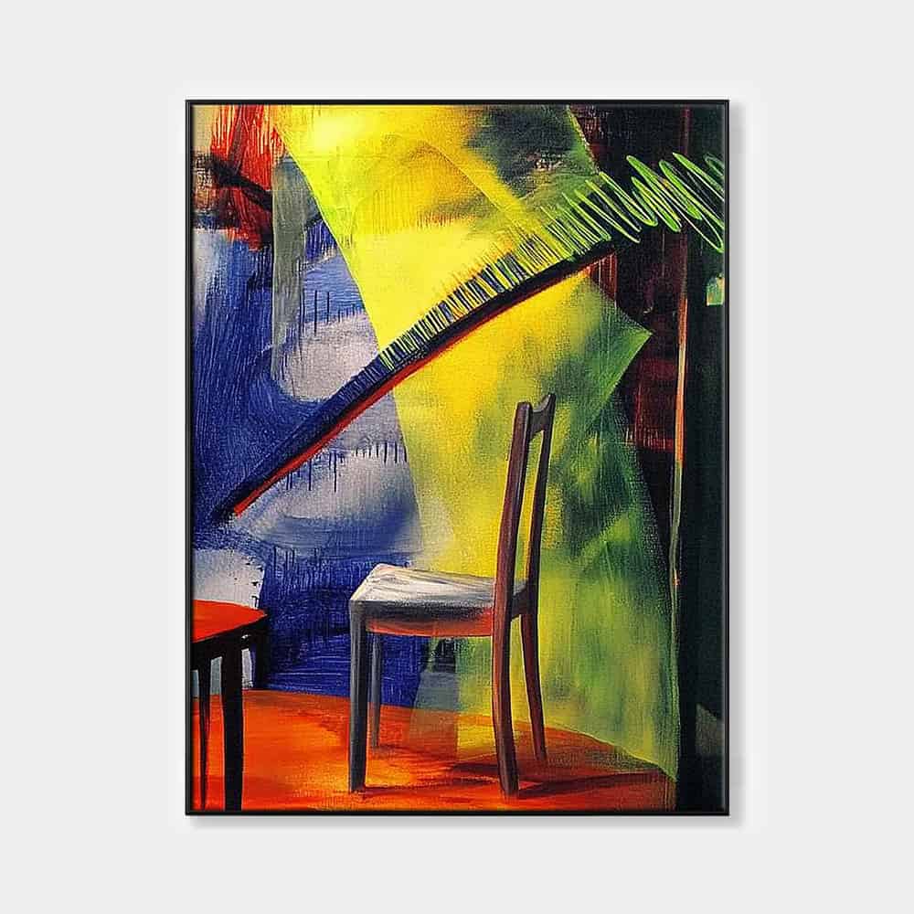 COLOR ABSTRACT ART "THE INTERROGATION"