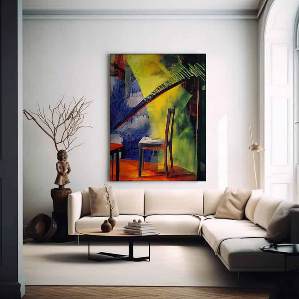 COLOR ABSTRACT ART "THE INTERROGATION"