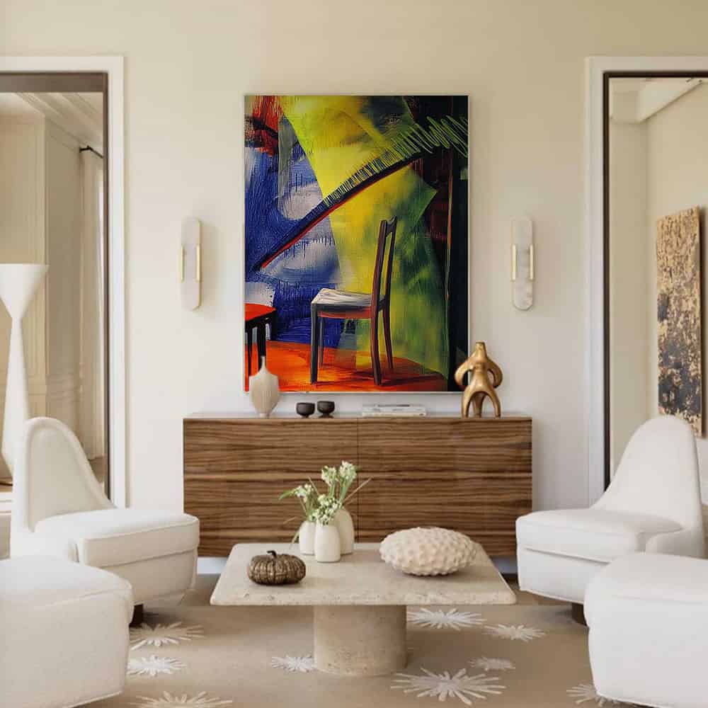 COLOR ABSTRACT ART "THE INTERROGATION"