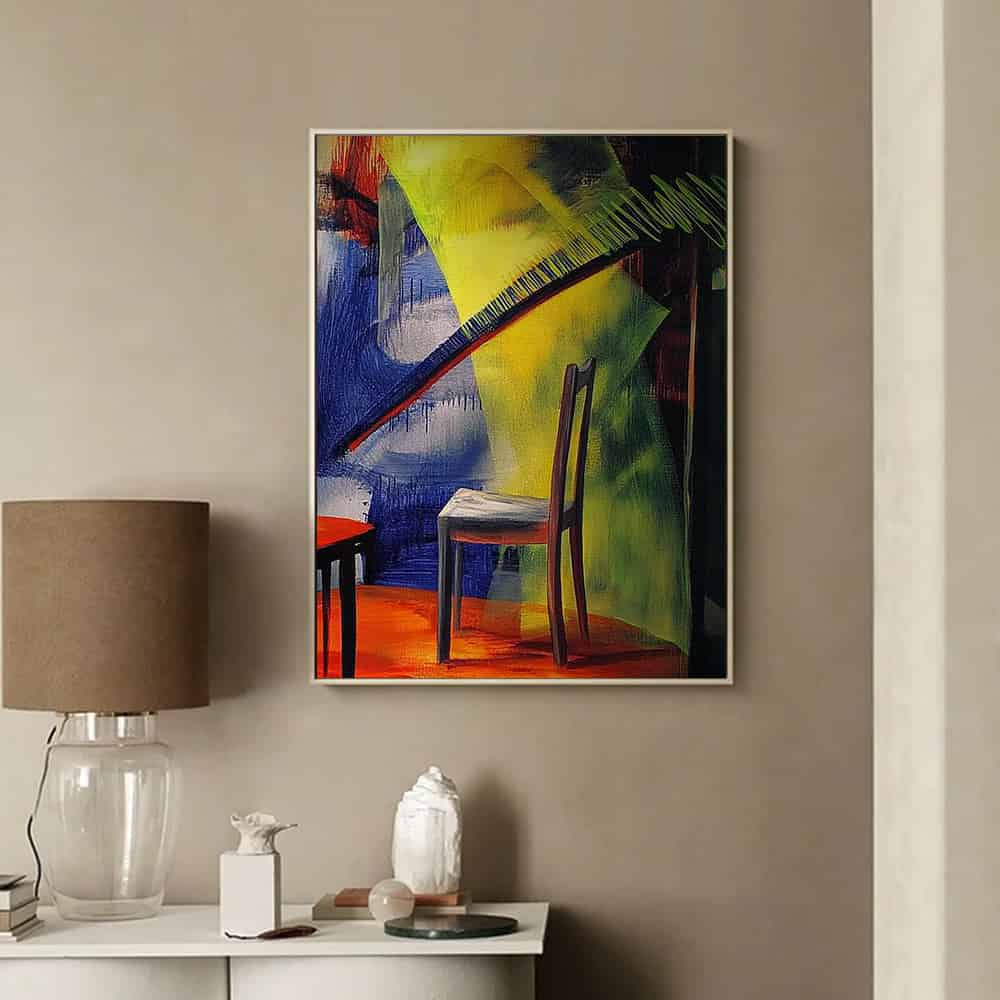 COLOR ABSTRACT ART "THE INTERROGATION"