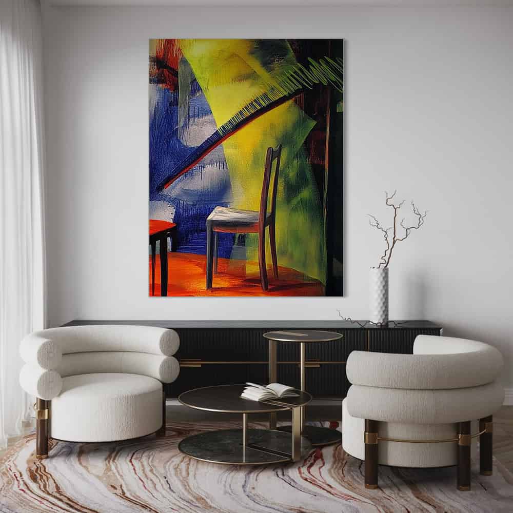 COLOR ABSTRACT ART "THE INTERROGATION"