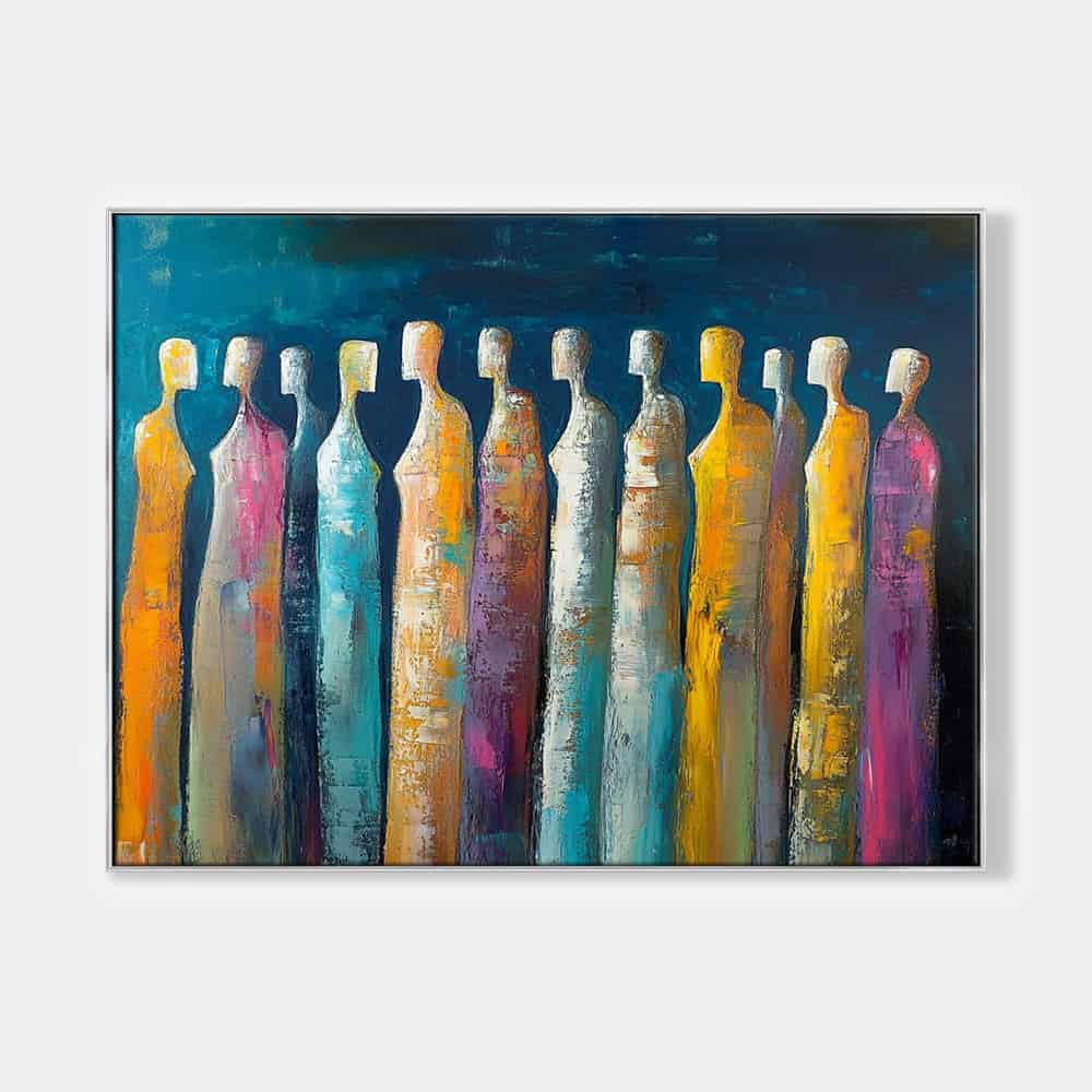 COLOR ABSTRACT ART "THE SILENT CONGREGATION"