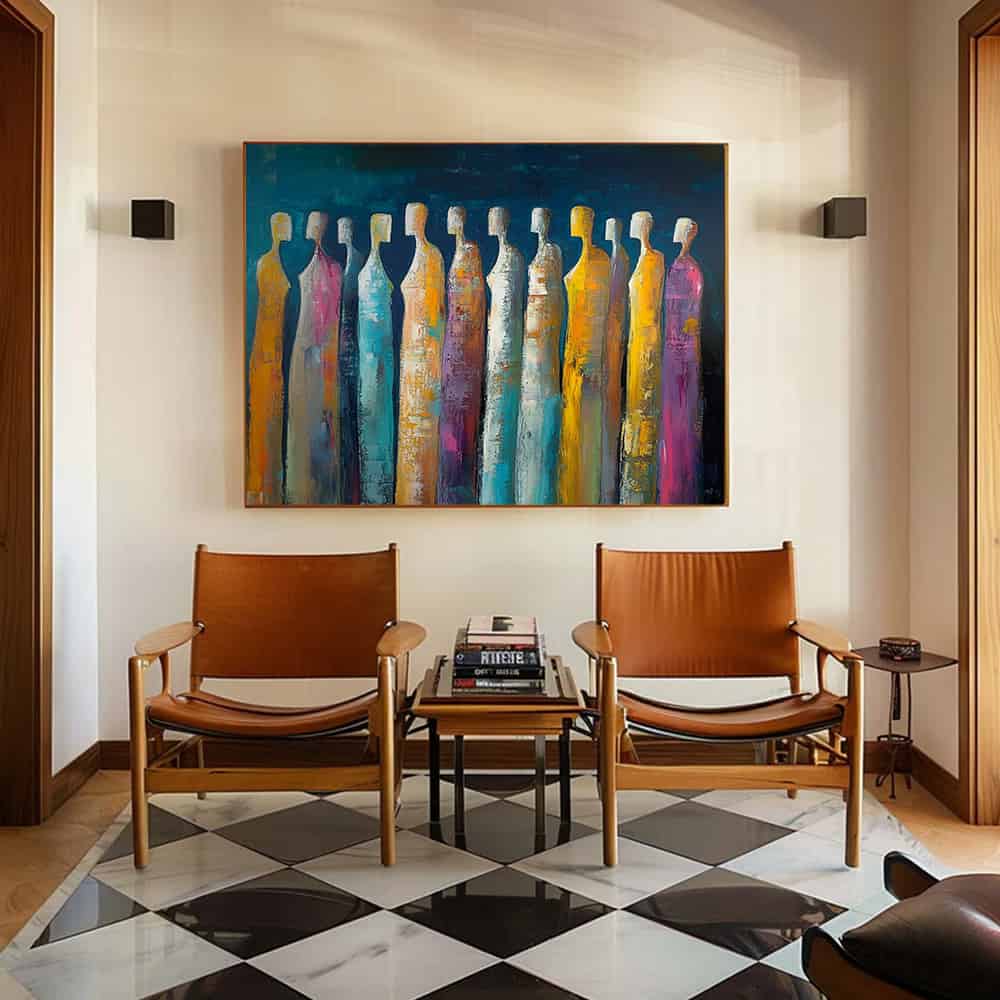 COLOR ABSTRACT ART "THE SILENT CONGREGATION"