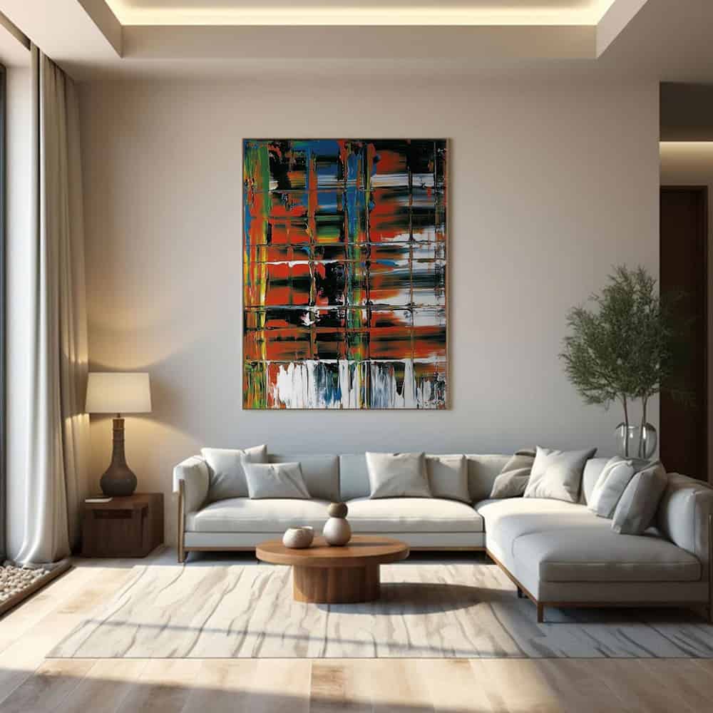 COLOR ABSTRACT ART "URBAN GRID"