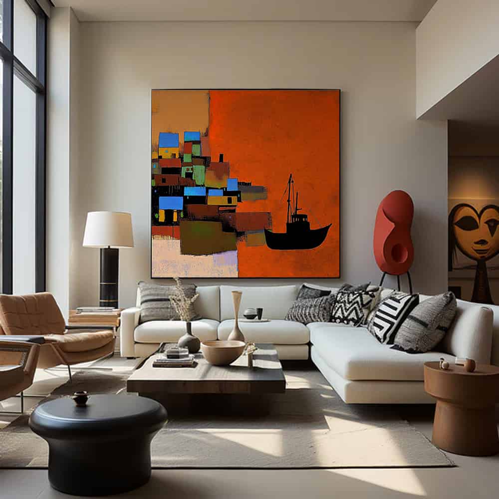 COLOR ABSTRACT ART "VOYAGE HOME"