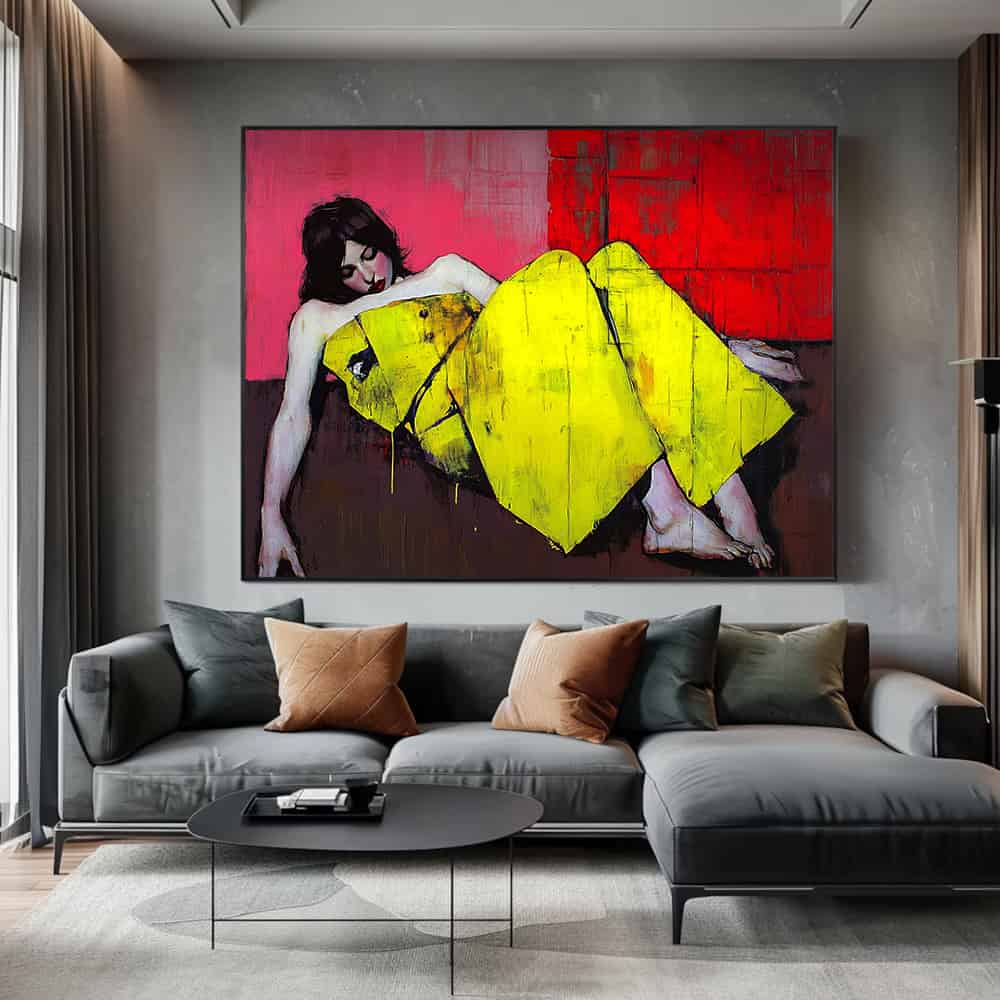 EXPRESSIONIST FIGURATIVE ART "ACID REPOSE"